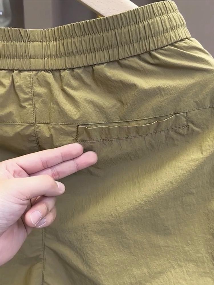 Мужские быстросохнущие дышащие летние пляжные шорты - Легкие, стильные шорты прямого кроя