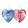 Geometric Art Heart Wind Spinner Yard Art Beating Heart Wind Spinner Balcony Outdoor Garden Decoration Ornament Dream Catcher