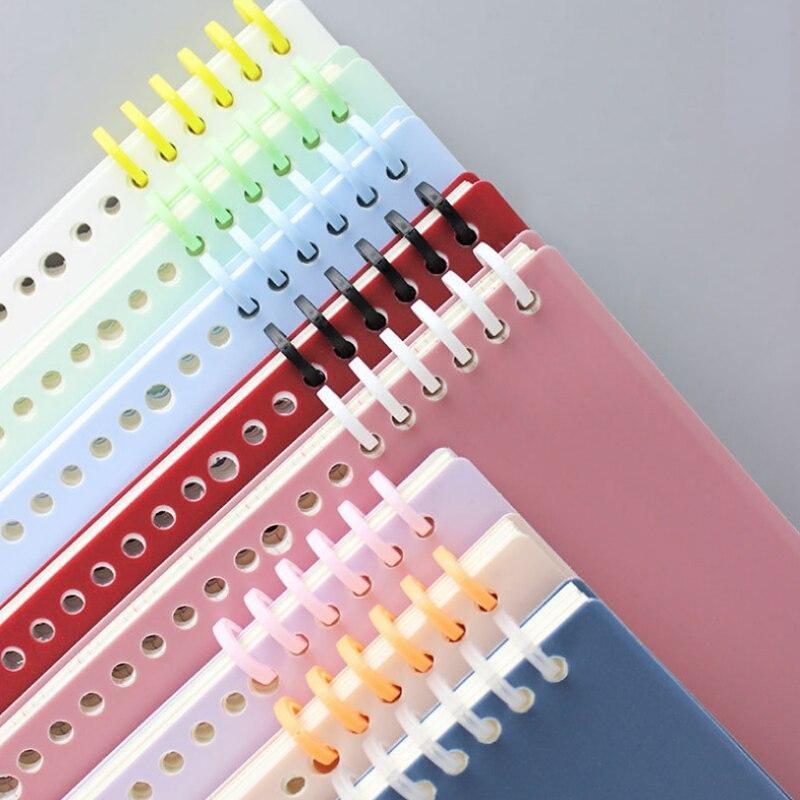 3pcs/set 6 Holes Book Rings Solid Color Loose Leaf Binder Spiral Notebook Office Binding Rings Supplies