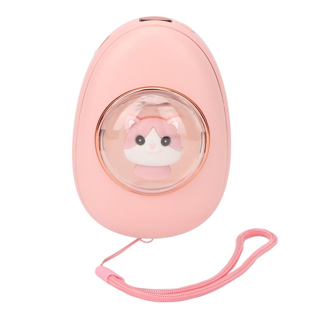 Электрическая грелка для рук 2 в 1 в форме космической капсулы с двухсторонним нагревом, карманный павербанк, розовый кот