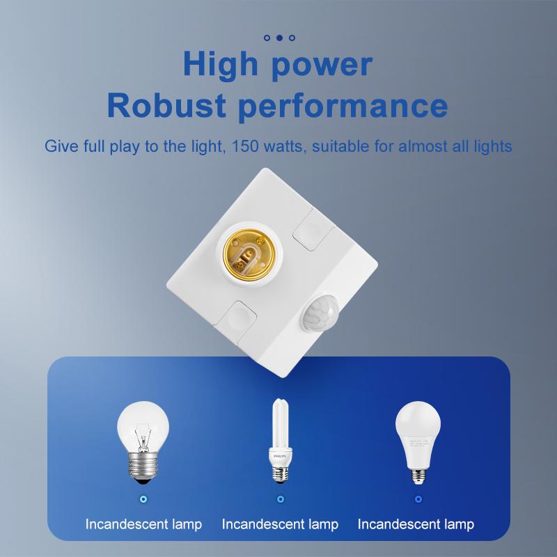 E27 PIR Motion Sensor Lamp Holder AC180-265V Infrared Sensor Automatic Switch for Light Bulb Human Body Induction Lamp Holder