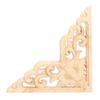 4PCS Wood Carved Onlay Applique Woodcarving Corner Decal Home Furniture Decoration