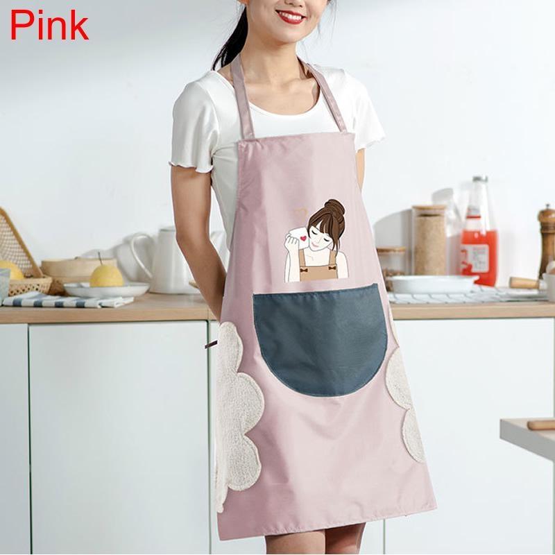 Женский фартук с героями мультфильмов, водостойкий маслостойкий фартук без рукавов для протирания рук, кухонная рабочая одежда, уборка дома, женский фартук без рукавов