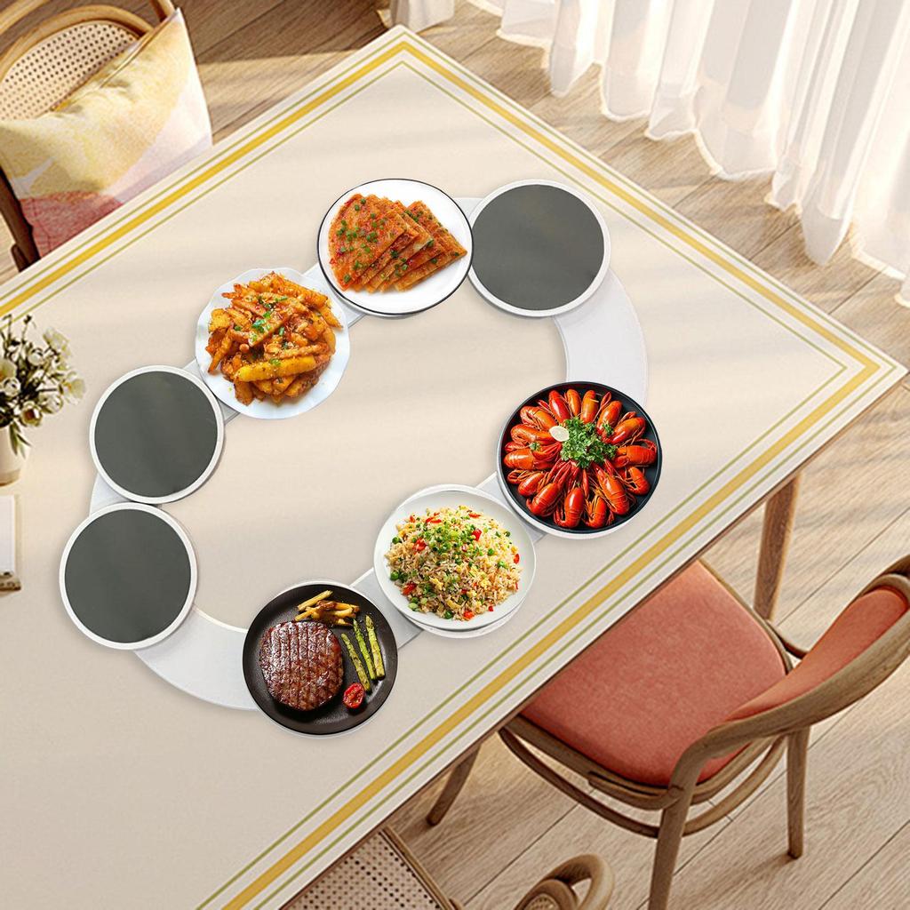 Kitchen Dining Table Rotating Tray Lazy Susans Non Skid Rotating Plate Helper