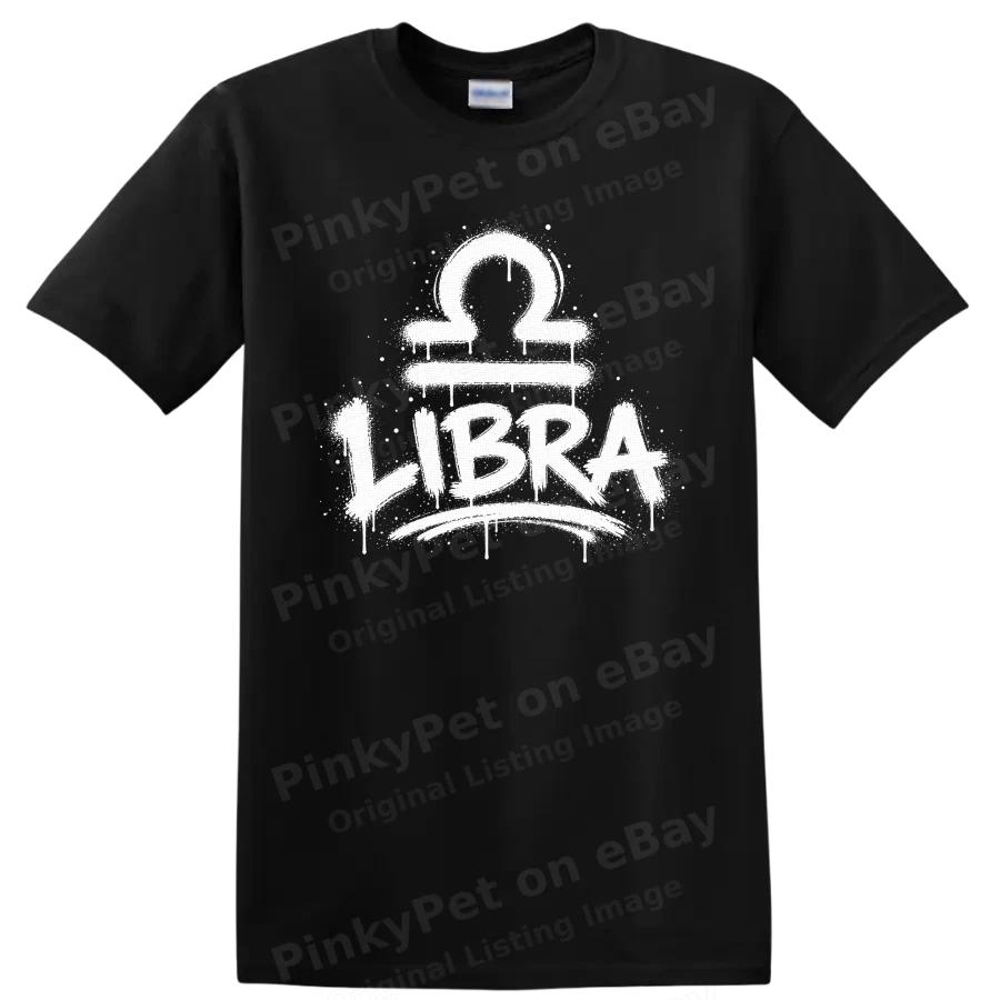 Libra Zodiac Sign Graffiti Astrology Horoscope T Shirt Graphic Tee Gift Idea