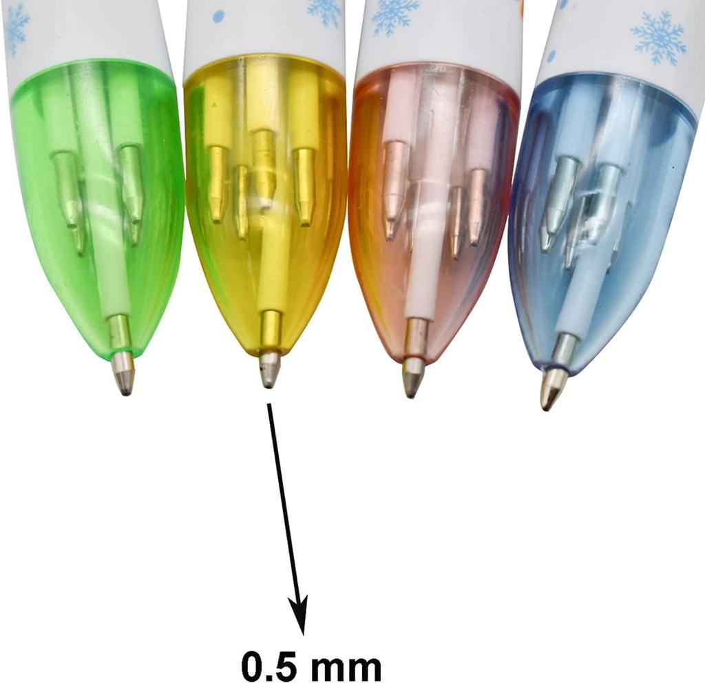 Maydahui Милый 6-цветный набор шариковых ручек к Рождеству, 12 штук, черные чернила, стильная милая канцелярия 0,5 мм, масляные, многофункциональные, многоцветные