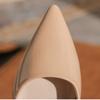 2025 New Women's Non-Chafing Nude High Heels - Sexy Patent Leather Stiletto Pointed Toe Soft Leather Bridesmaid Shoes XCY-930-1