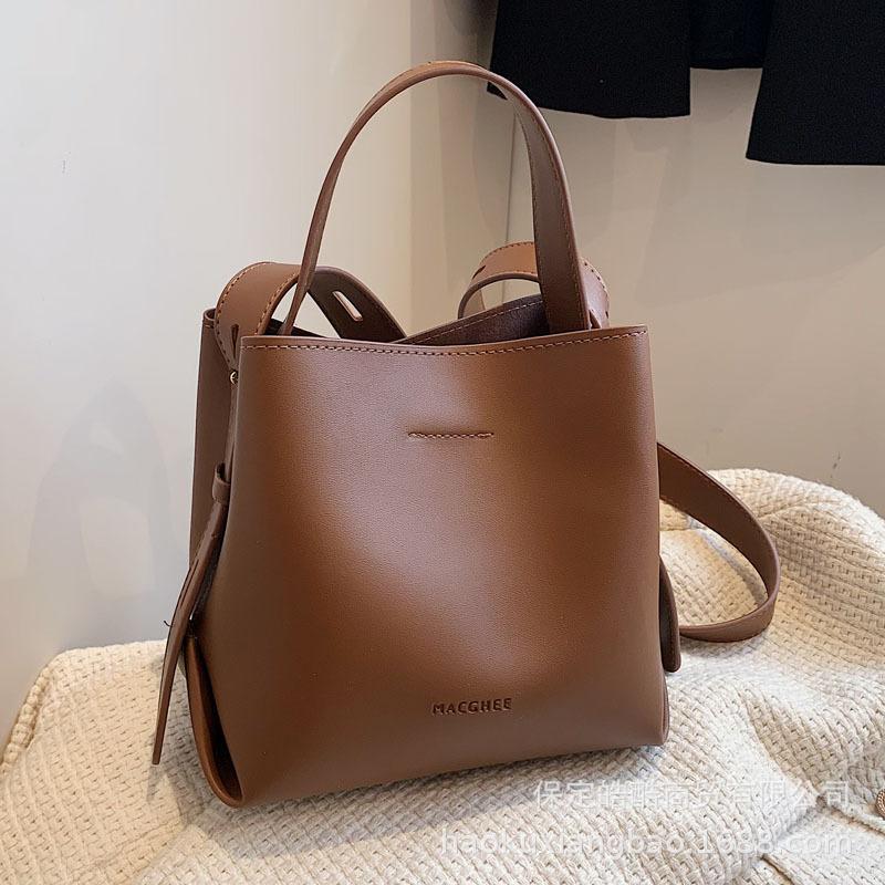 Ретро сумочка женская сумка 2025 новая трендовая корейская сумка-ведро нишевая универсальная вместительная на плечо сумка-мессенджер