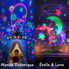 Moredig Veilleuse Bebe,Veilleuse Enfant,Veilleuse Etoile Projection Rotation Lampe Etoile Projecteur Led Enfant et 8 Couleurs Lam