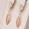 Простые глянцевые серьги-подвески для женщин, модные аксессуары цвета розового золота, высокое качество, повседневные изысканные украшения