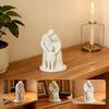 Family of 3 Figurine, 3D Printed Parents And Kids Statue, Minimalist Abstract Family Sculpture for Living Room Bedroom Shelf Desk Decor