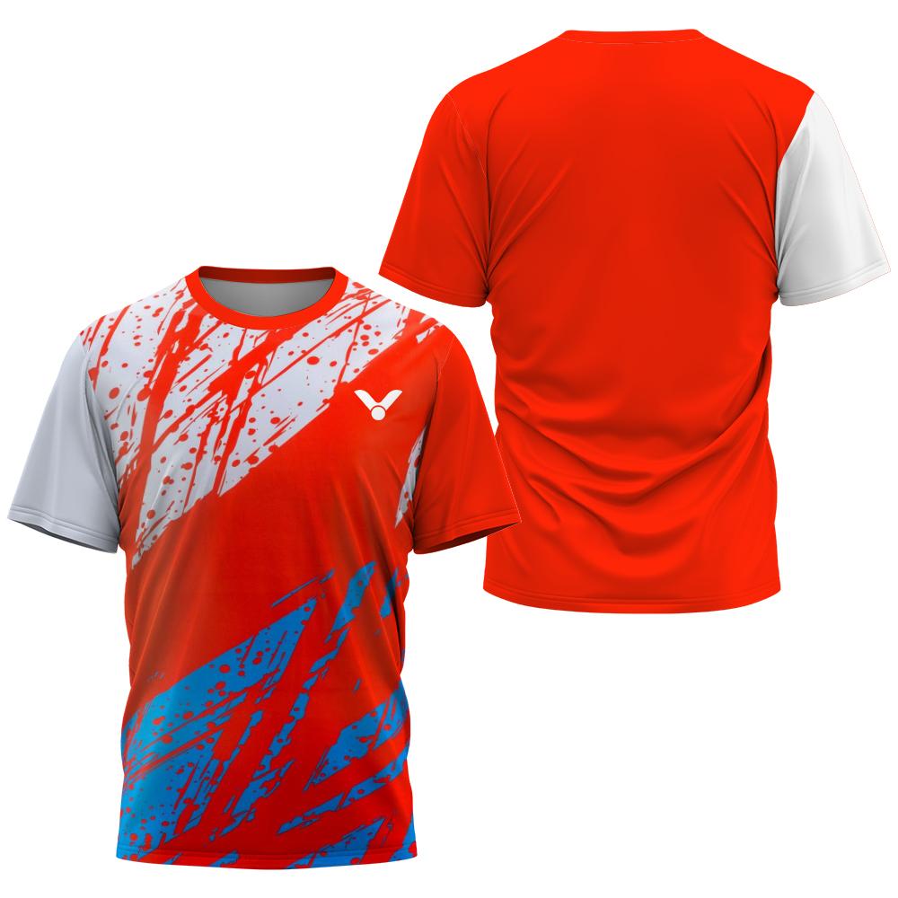 Дышащая футболка для бадминтона, тенниса, 3D-принта, мужская футболка, модная спортивная одежда, верхняя одежда для мужчин, спортзала, фитнеса, короткий рукав, для активного отдыха