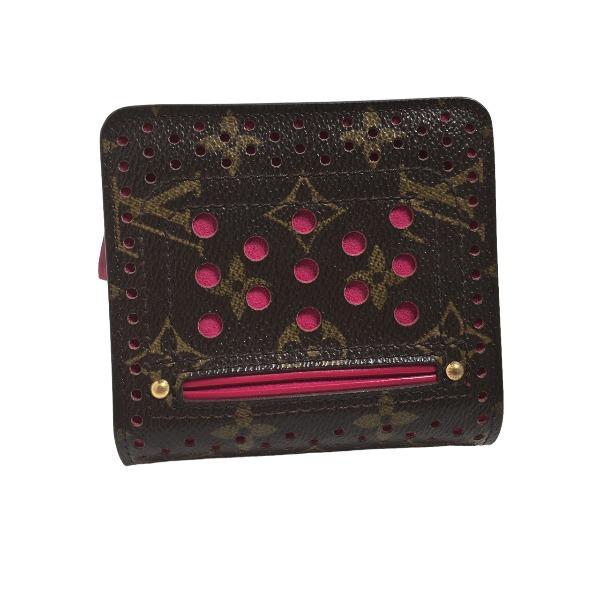 LOUIS VUITTON Monogram Perfo Two fold wallet Monogram Perfo Fuchsia Women M95188 Used