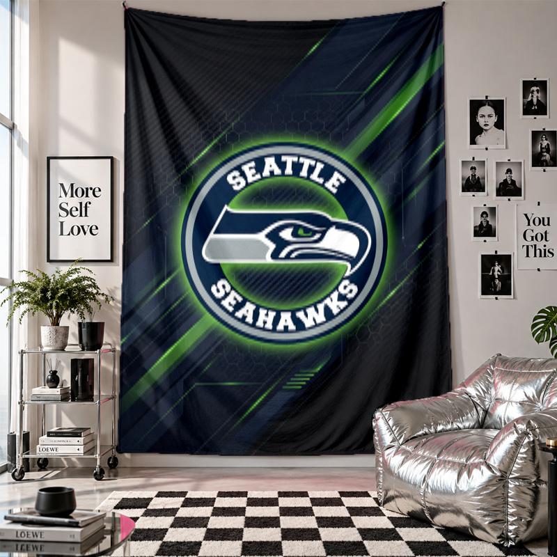 Seattle Seahawks Wall Tapestry Home Decor Wall Hanging Cloth for Bedroom Living Room Background