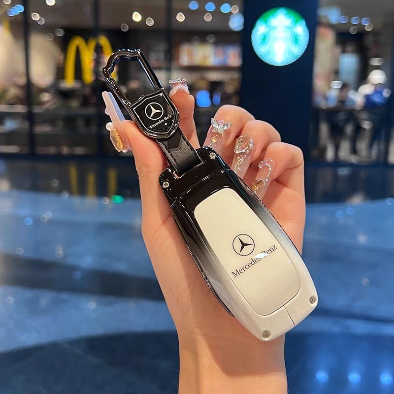 TXF4 For Mercedes Benz A C E S G Class GLC CLA GLB 200 2024 CLE W205 W213 W222 X167 W177 Car Smart Key Cover Case Fob Shell Keychain