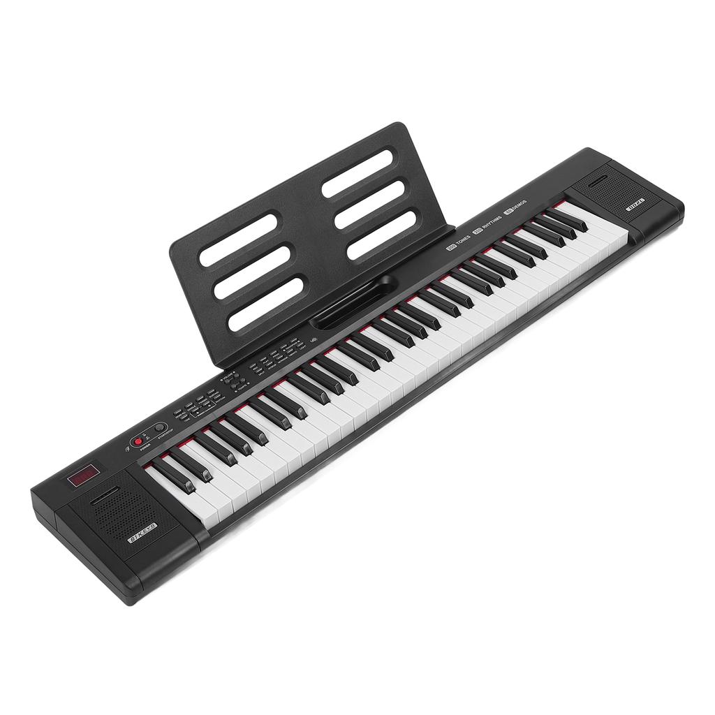 Цифровая клавиатура пианино 61 клавиша Богатые тембры и ритмы Портативное освещение Электронная клавиатура пианино