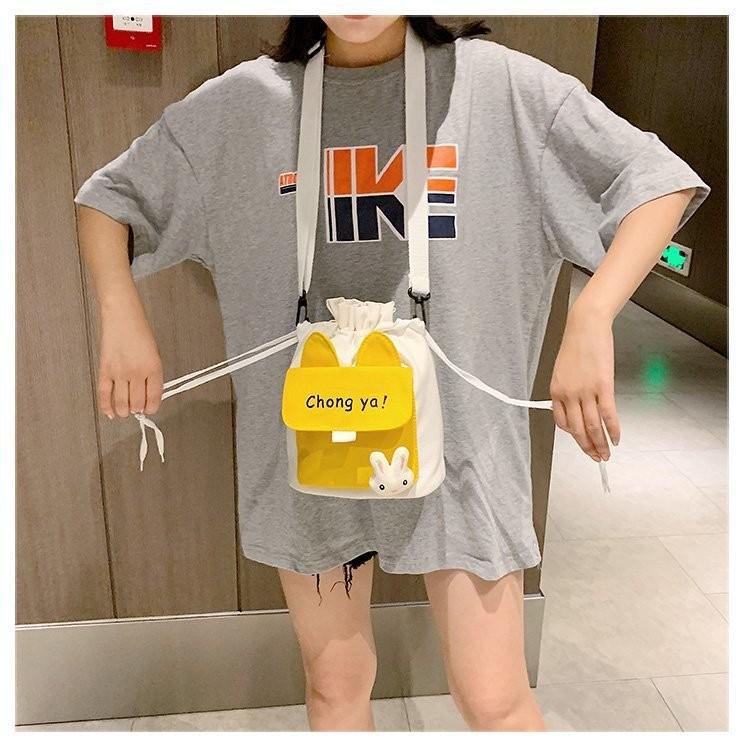 Корейская версия детской сумки 2025 осень и зима сумка через плечо простая кролик сумка через плечо модные мальчики и девочки детские универсальные аксессуары