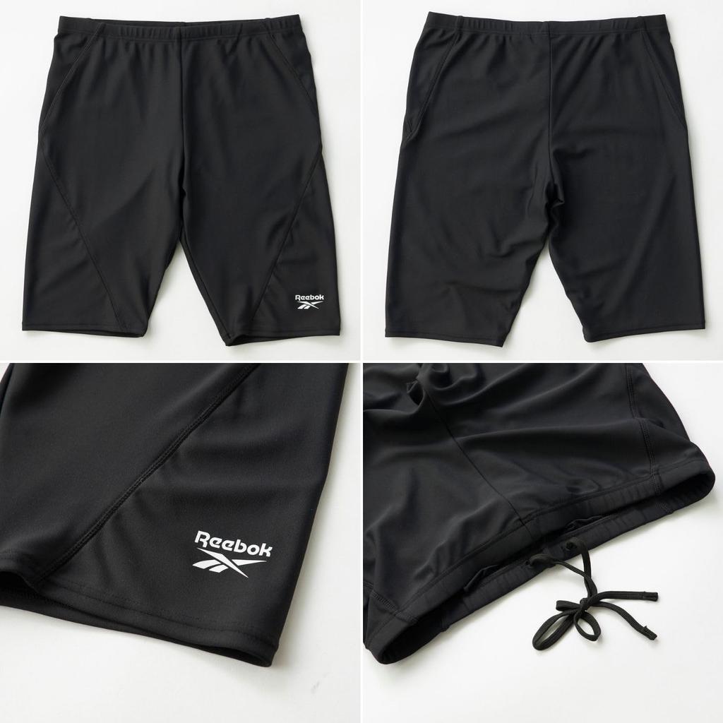 Reebok Комплект купальника включает плавки и очки, мужской, 3 предмета (425755 BBK, L) - Шорты, Кепка,