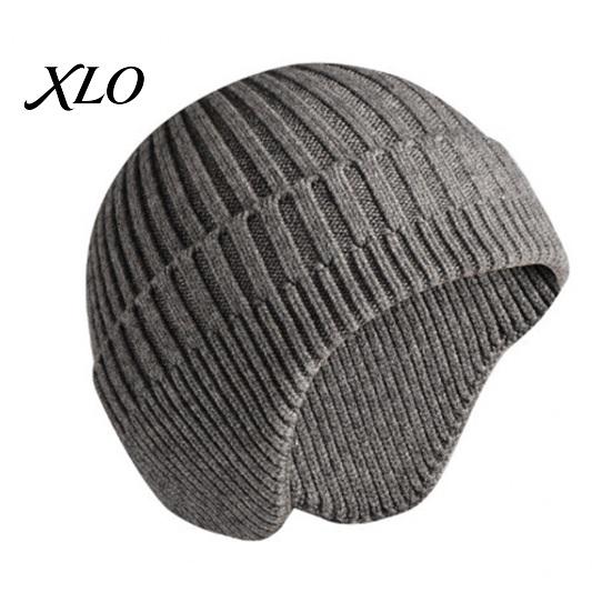 Versatile Fashion Hat for Shopping And Outings Winter Knitted with Ear Flaps Men, Soft Fleece Lined Hat, Stretchy Cozy Headwear Daily Commute Thermal