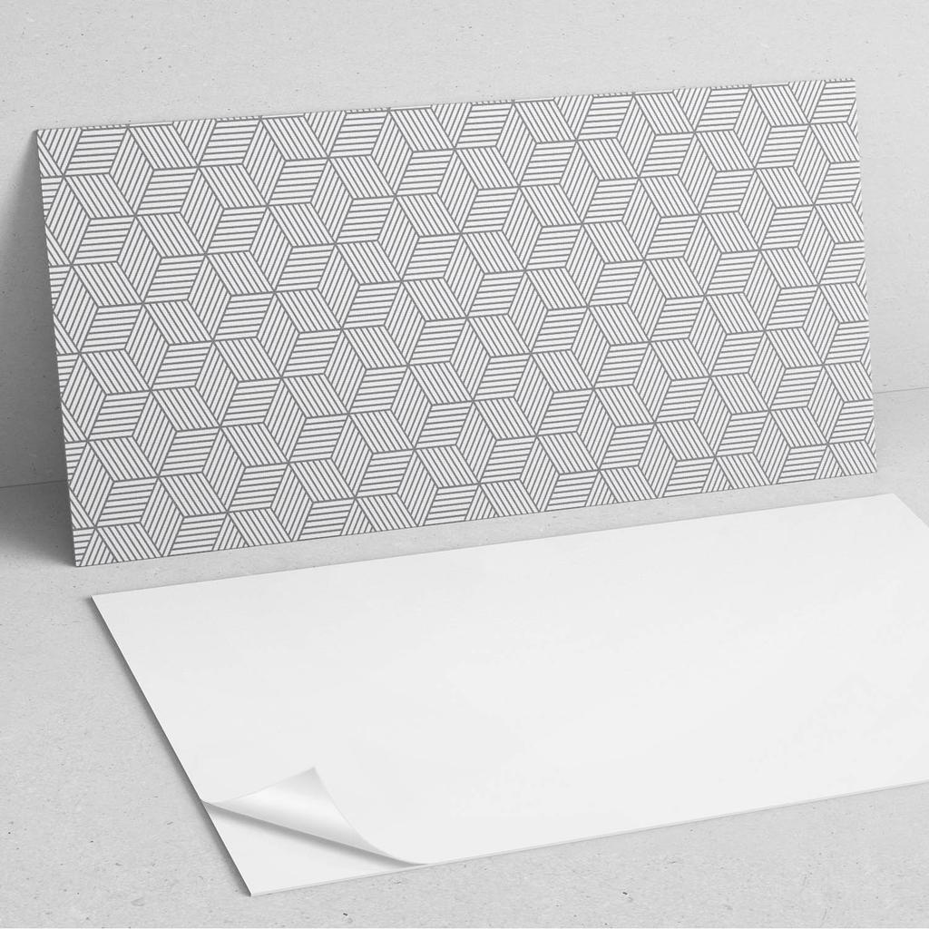 Self-Adhesive Vinyl Printed Panel 120x60 cm Hexagonal Leaves Pattern