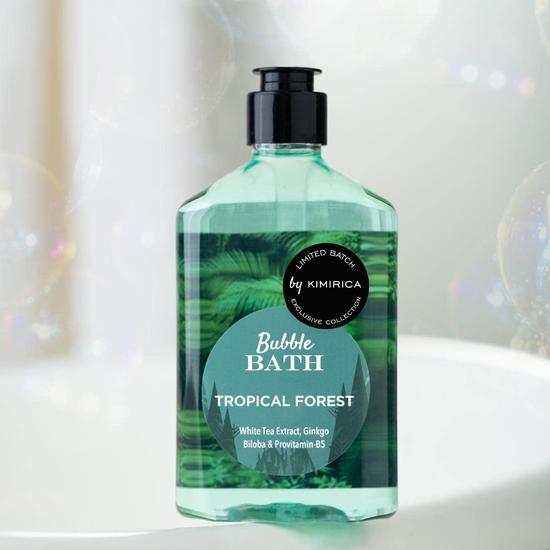 Бутылка пены для ванны Kimirica, 100% веганский продукт, без парабенов, экстракты белого чая, провитамин B5, алоэ вера и витамин E (270ml)