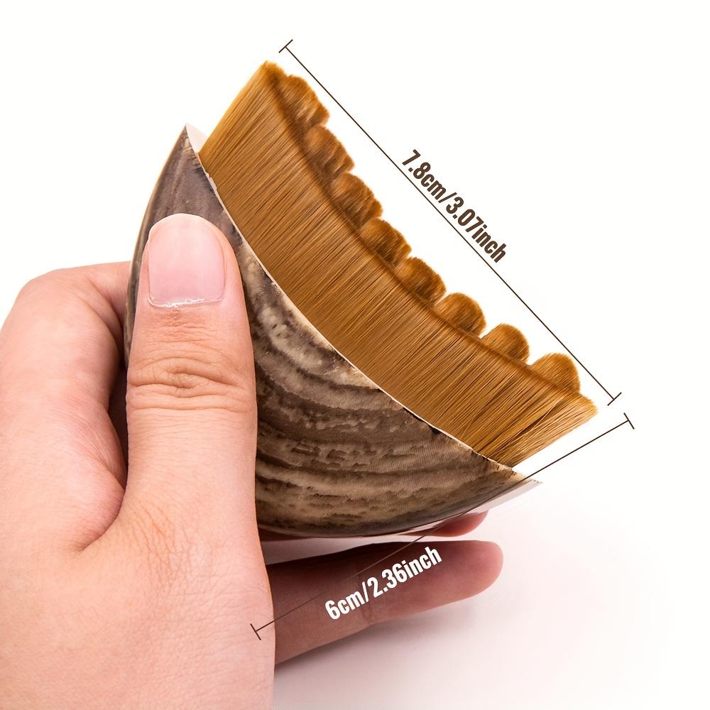 Лимфодренажная контурная кисть для лица, Сухая кисть для лица, для формирования линии челюсти и подбородка, Эргономичный дизайн, Точное прилегание, Светло-бежевый