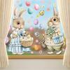 Cartoon Rabbit Bunny Glass Electrostatic Film Creative Decorative Happy Easter Bunny Decal  Store