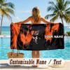 Custom Text Beach Towel, Soft Absorbent Swimming Multi-use TowelHalloween Michael Myers