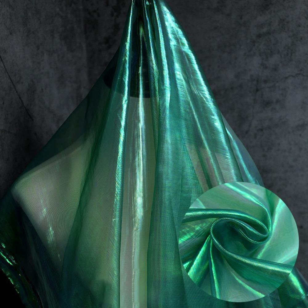 Декоративный Тюль Блестящий Лазерный Тюль Прозрачный Тонкий Ткани Органза Платья из Органзы Ткань Дизайнерская