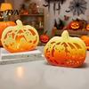 Easy Demoulding Silicone Molds 1 Set Halloween Pumpkin Lampshade Mold, DIY Hollow Resin Casting Box Gypsum Cement Epoxy Mold for Crafts Ambient
