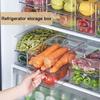 Transparent Refrigerator Organizer Acrylic Organizers Food Storage Box Rectangular with Handle