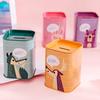 Animal Pattern Box Money Decorative Rectangle Iron Bank Saving Home