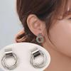 Fashion Vintage Gold U Earrings For Women Metal Earing Jewelry Trending New Korean Silver Oval Hoop Earrings