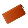 Tochigi Leather Long Wallet, Men's and Women's, Genuine Cowhide Leather, Round Zipper (Camel)