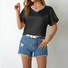 Футболки с короткими рукавами для женщин, модные топы, легкие и мягкие повседневные летние наряды, одежда