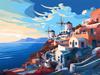 5D Diy Алмазная картина Приморский город Полная квадратная круглая вышивка Мозаика Дом Пейзаж Домашний декор