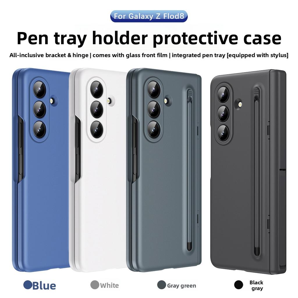 Мягкий противоударный чехол для Samsung Z Fold 8 7 6 5 4 3 с Защитным стеклом для экрана Защитой шарнира Чехлом для стилуса
