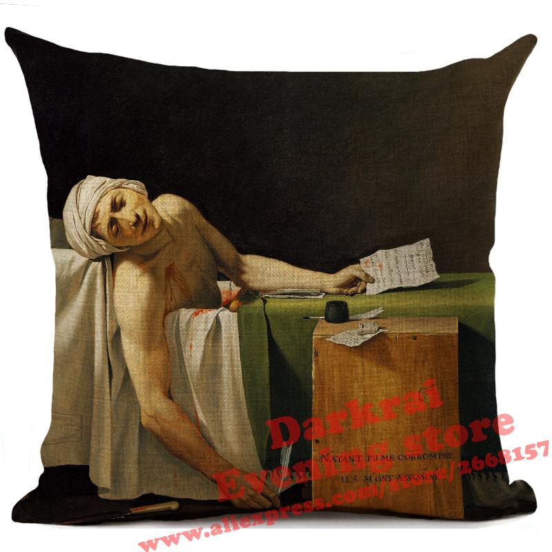 Mona Lisa Smile Art Cushion Cover Renaissance Oil Painting Style Decor Living Room Sofa Throw Pillows Home Decoration Pillowcase