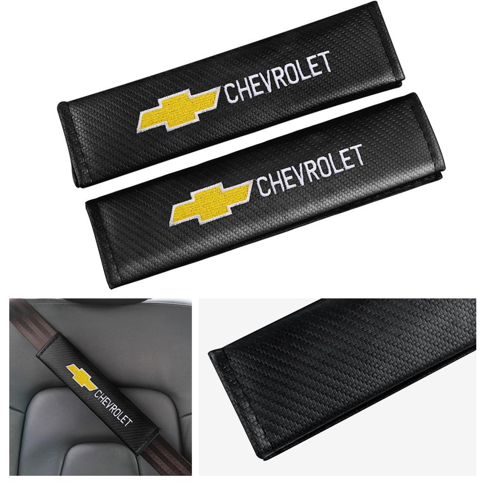 AABHE1 1/2pcs Adjustable Car Seat Safety Belt Cover Shoulder Strap Covers for Chevrolet Silverado Trailblazer Suburban Onix Colorado