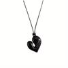 Elegant Heart Pendant Necklace - Adjustable Pull-Out Sweater Chain, Acrylic, Perfect for Everyday & Party Wear
