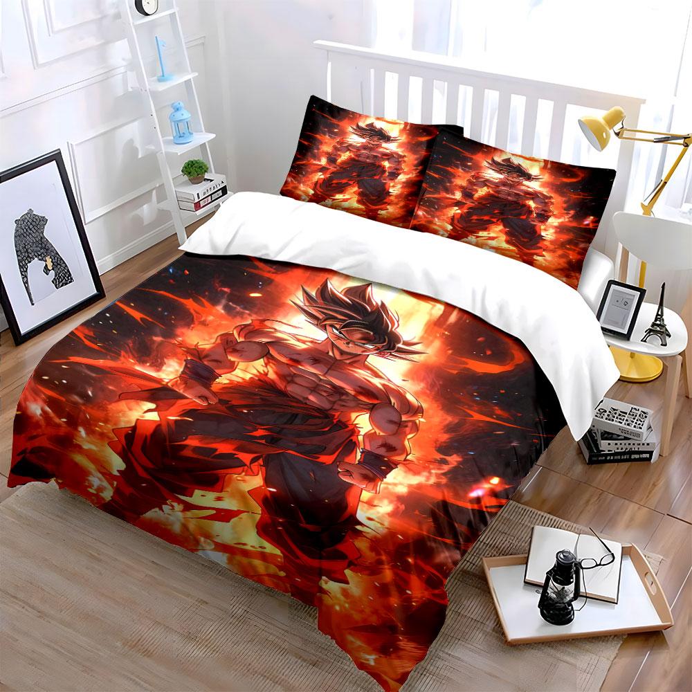 Fiery character with flames. Bedding sets Duvet cover sets Duvet covers Pillowcases(1*Duvet Cover 2*Pillowcases without duvet insert)