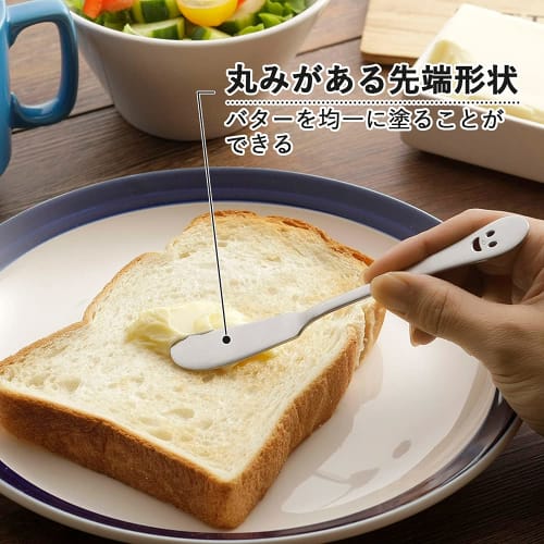 Shimomura Kihan Butter Knife Set of 2 [Made in Japan] Stainless Steel, Dishwasher Safe, 14.5cm Long, Rust Resistant, For Butter Spreading, Margarine,