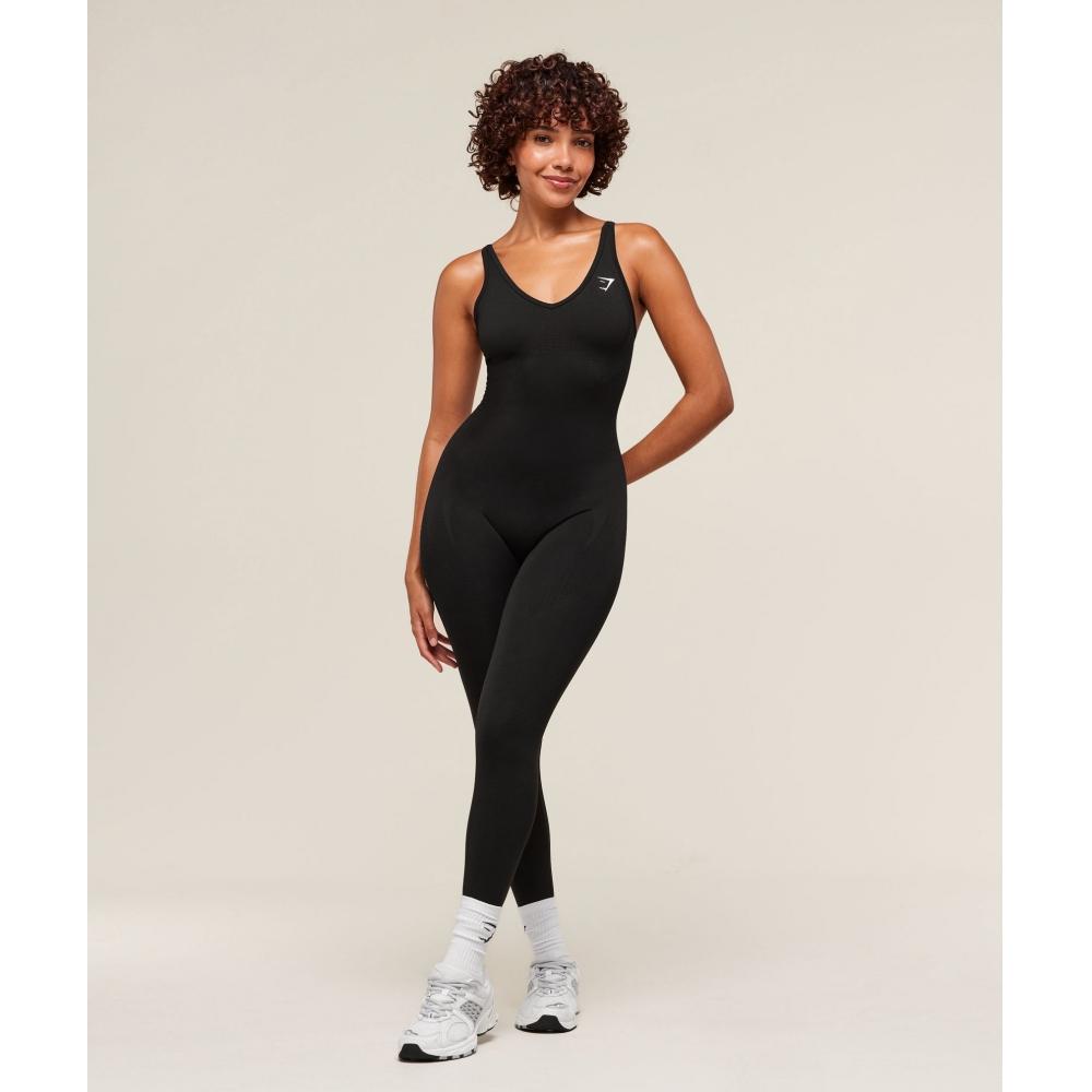 Gymshark Vital Sculpt Seamless All In One черный B4b3n Bb2j