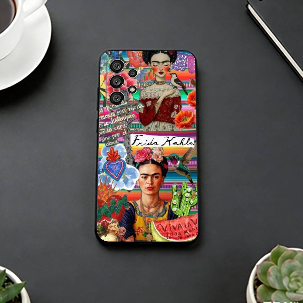 Модный Чехол Для Телефона FridaS-S K-Kahlo Для Samsung S25,S24,S21,S22,S23,S30,Ultra,S20,Plus,Fe,Lite,Note,10,Черный Чехол