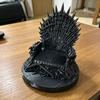 3D-печатное матово-черное кресло-трон в стиле фэнтези, универсальная подставка для телефона, Декор в стиле фэнтези