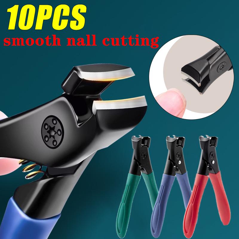 10 шт. Брызгозащитные кусачки для ногтей с большим отверстием, специальные кусачки для толстых и твердых ногтей, набор кусачек для ногтей для домашнего использования