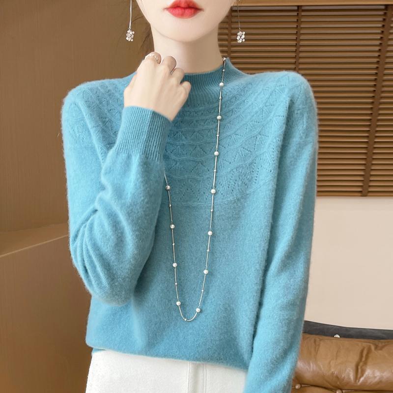 Женский кашемировый свитер Qinghe кашемир 30% кашемир 70% шерсть теплый и модный универсальный осенне-зимний