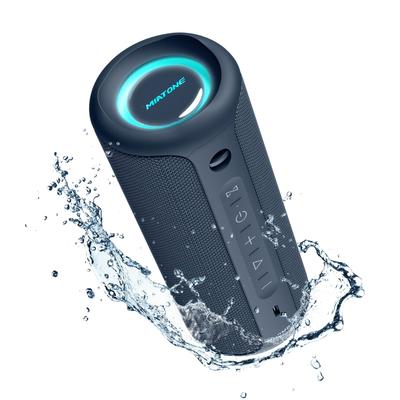 MIATONE BoomPro Bluetooth 40 Вт Bluetooth Глубокий RGB LED Совместим с мобильным и 20 часов непрерывного стерео Синий Динамик, Водонепроницаемый, IPX7, Выход,