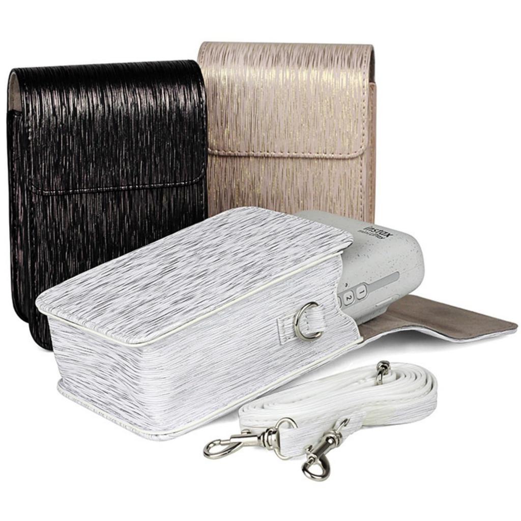 Fenmaru Instax Mini Liplay Case PU Leather Compact Case Instax Mini LiPlay Instant Camera Case Protective Cover Bag, (White)