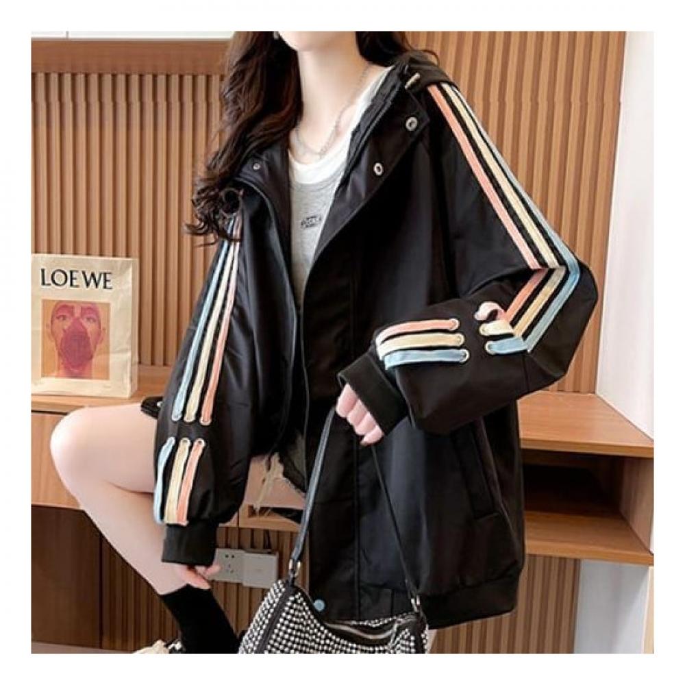 Navava Nc100 Casual Pastel Line Long Sleeve Hoodie Jacket